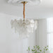 Pearl Glass Shell Chandelier.