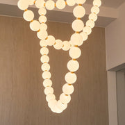 Pearl Glass Necklace Balls Chandelier-DWHOME