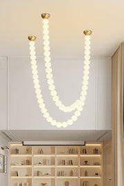 Pearl Glass Necklace Balls Chandelier-DWHOME