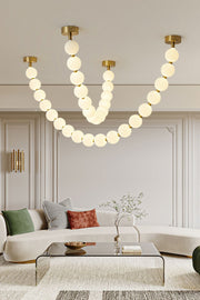 Pearl Glass Necklace Balls Chandelier-DWHOME