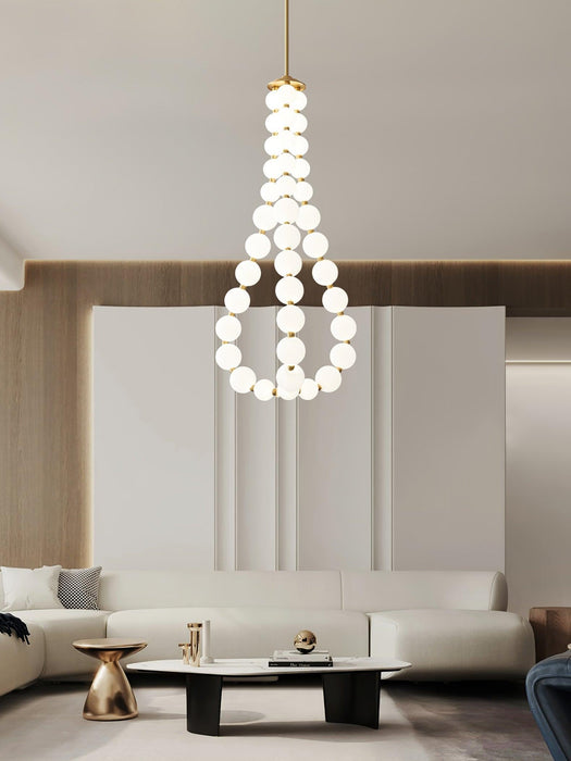 Glass Pearl Necklace Chandelier-DWHOME