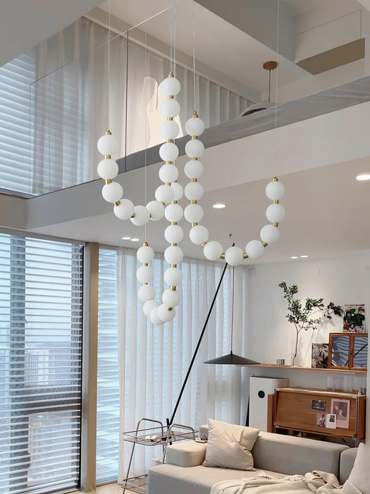 Acrylic Pearl Necklace Chandelier.