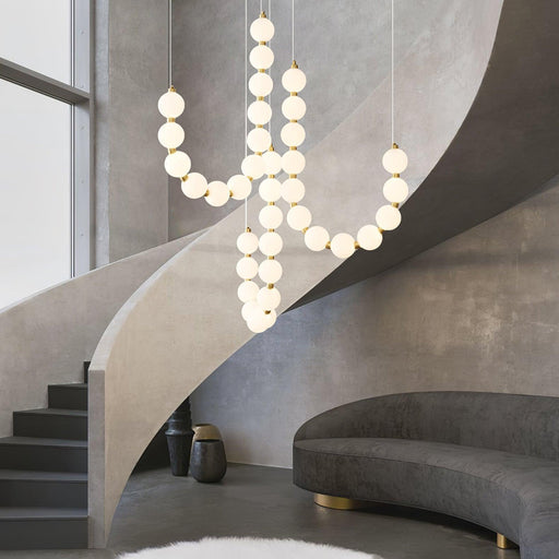 Glass Pearl Necklace Chandelier - DWHOME