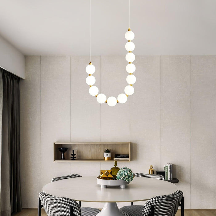 Glass Pearl Necklace Chandelier-DWHOME