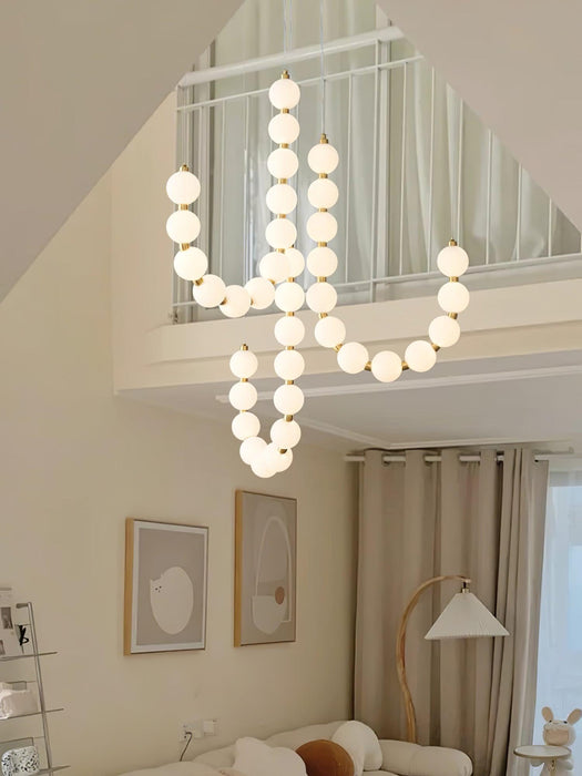 Glass Pearl Necklace Chandelier-DWHOME