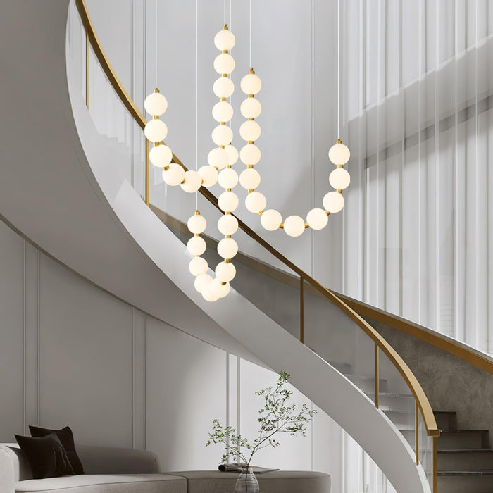 Glass Pearl Necklace Chandelier-DWHOME