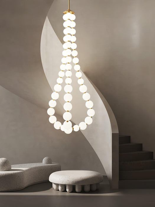 Glass Pearl Necklace Chandelier-DWHOME