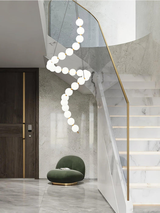 Glass Pearl Necklace Chandelier - Vakkerlight