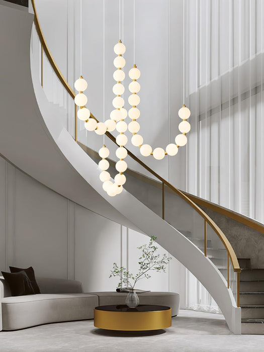 Acrylic Pearl Necklace Chandelier - Vakkerlight