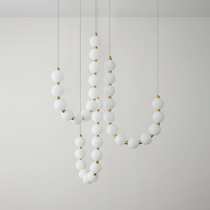 Acrylic Pearl Necklace Chandelier - Vakkerlight