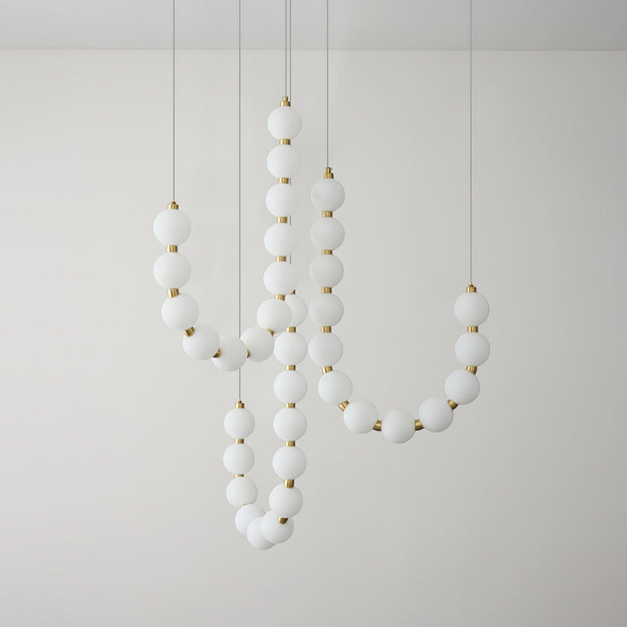 Glass Pearl Necklace Chandelier.