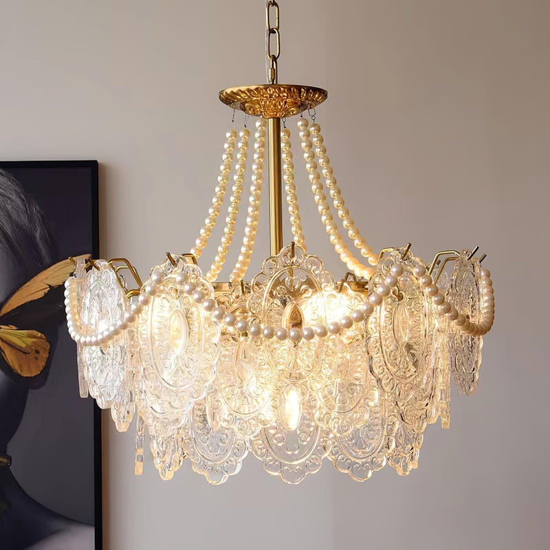 Pearls Glass Chandelier-DWHOME