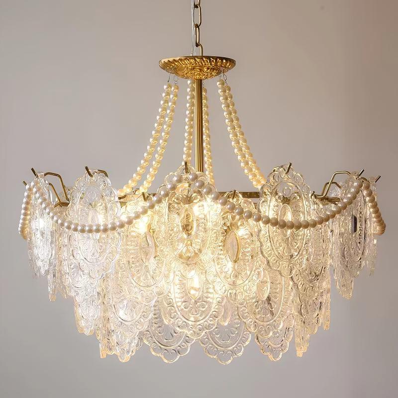 Pearls Glass Chandelier-DWHOME