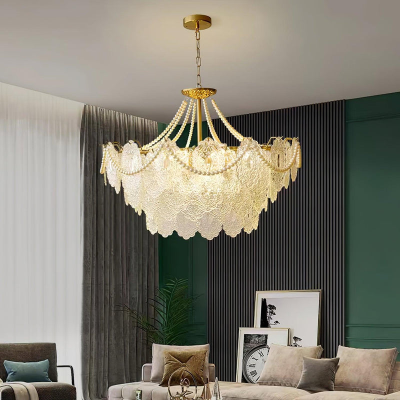 Pearls Glass Chandelier-DWHOME