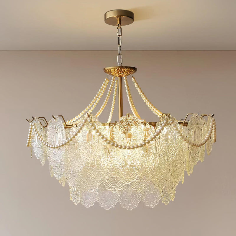 Pearls Glass Chandelier-DWHOME
