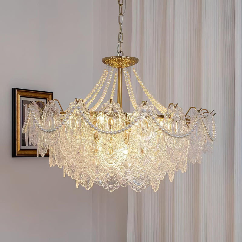 Pearls Glass Chandelier-DWHOME