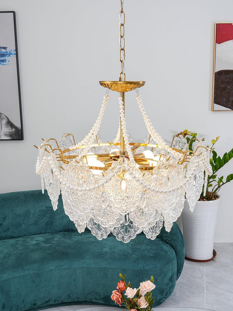 Pearls Glass Chandelier-DWHOME