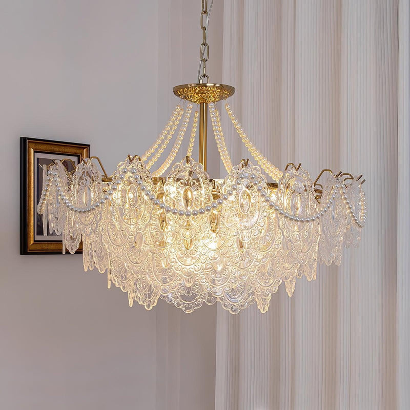 Pearls Glass Chandelier-DWHOME