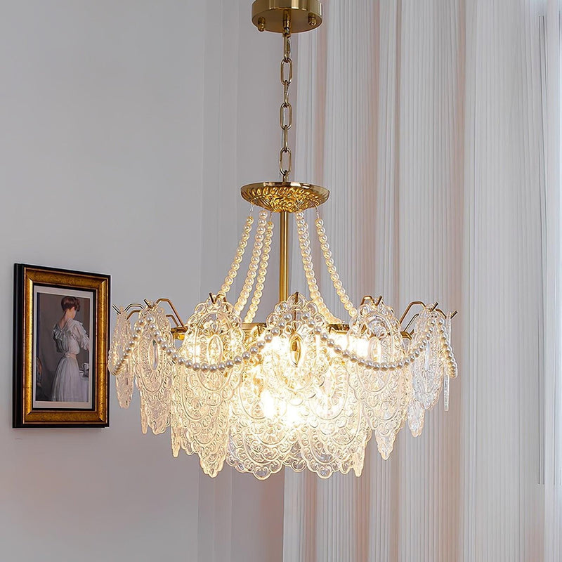 Pearls Glass Chandelier-DWHOME