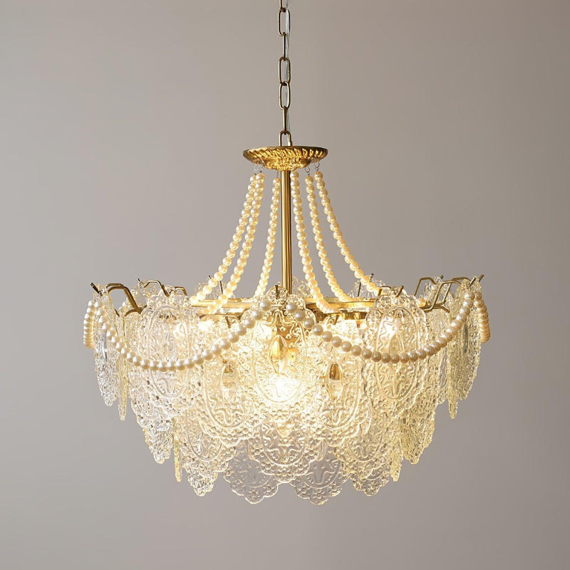 Pearls Glass Chandelier-DWHOME