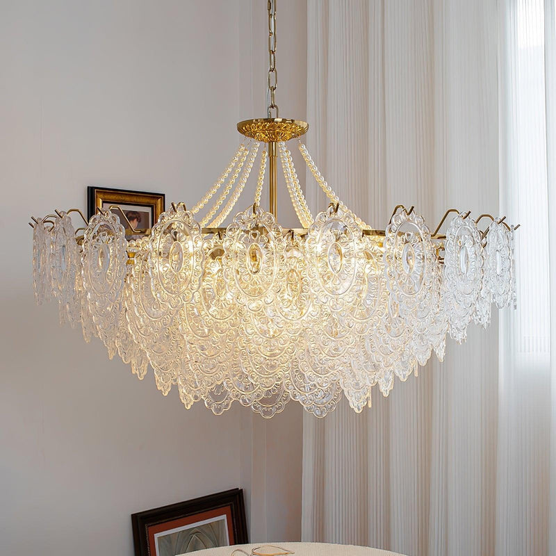 Pearls Glass Chandelier-DWHOME