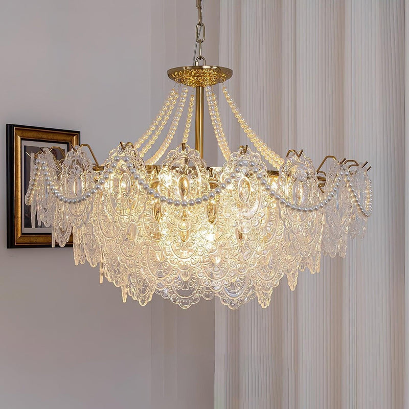 Pearls Glass Chandelier-DWHOME