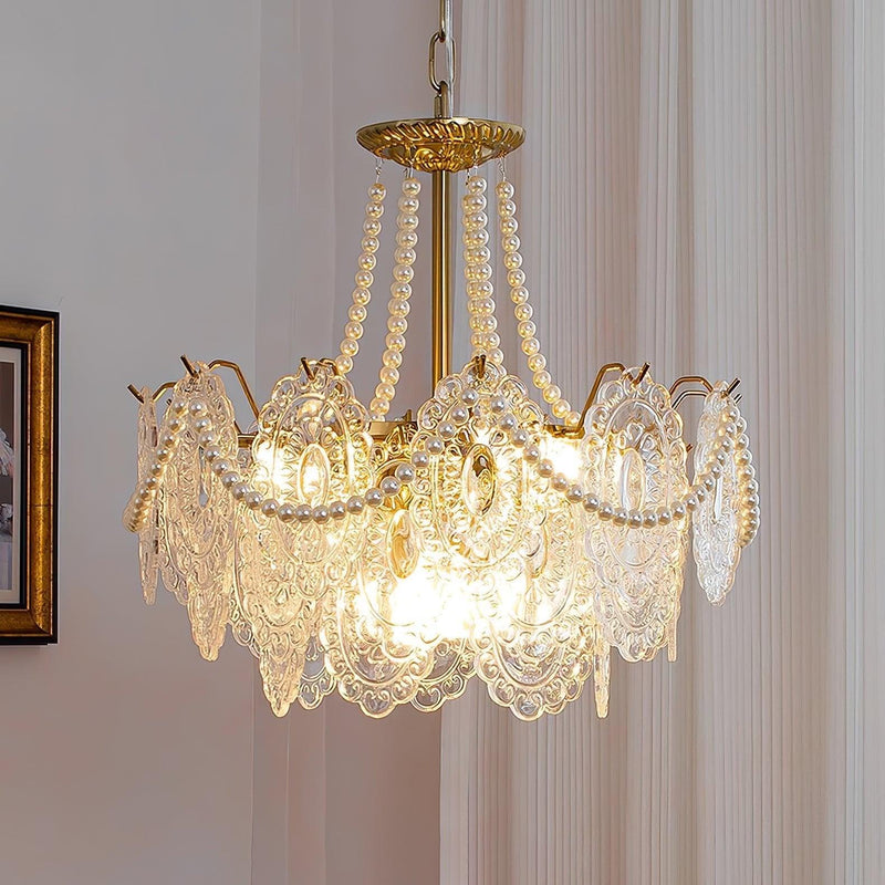 Pearls Glass Chandelier-DWHOME