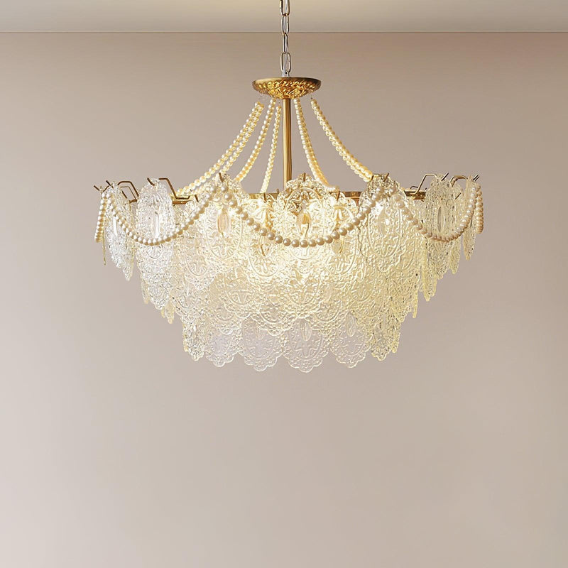 Pearls Glass Chandelier-DWHOME