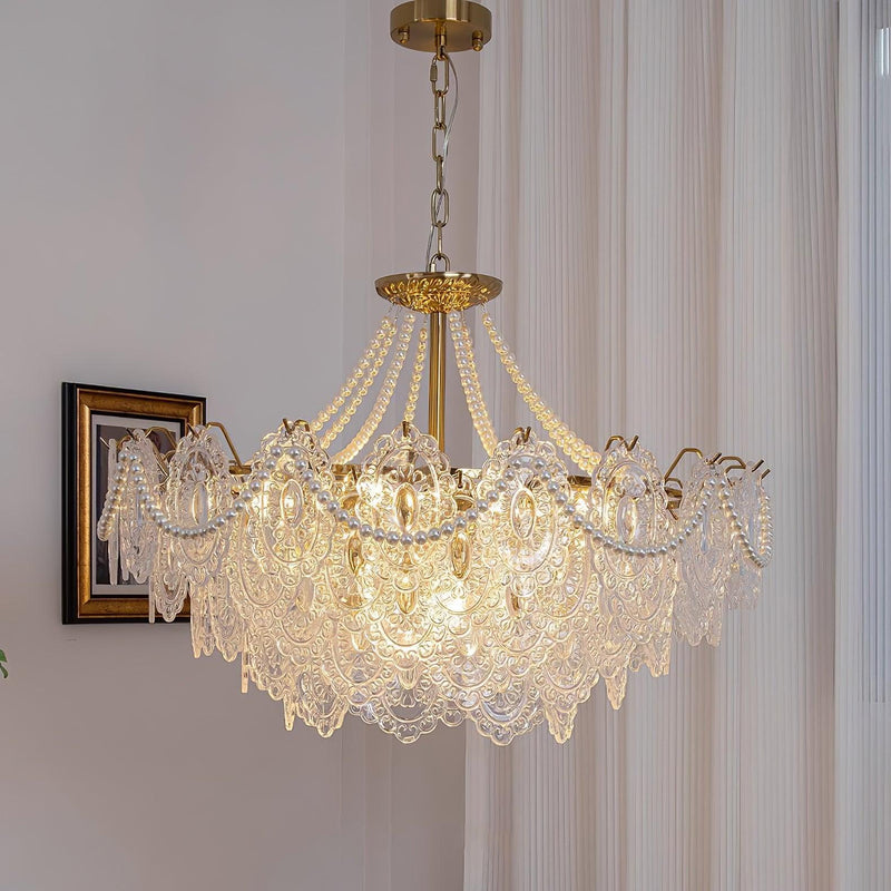 Pearls Glass Chandelier-DWHOME
