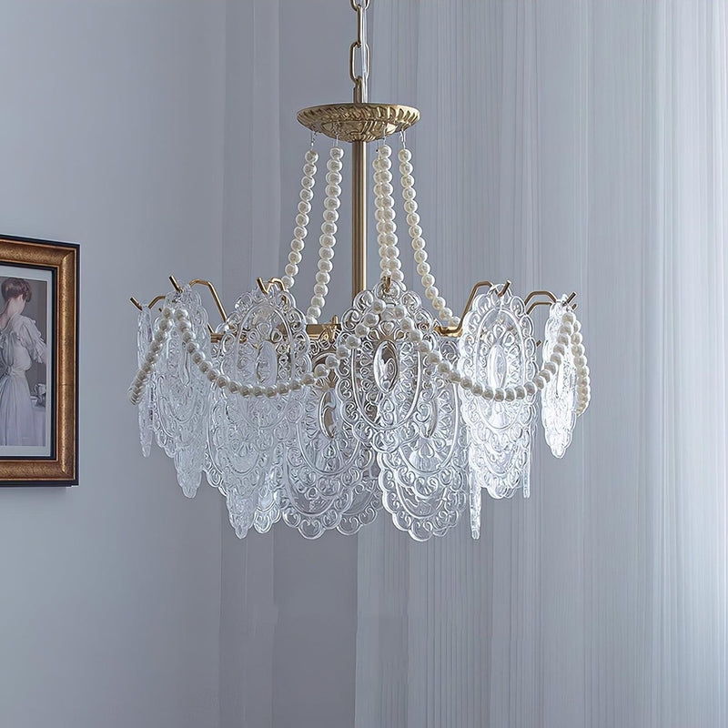 Pearls Glass Chandelier-DWHOME