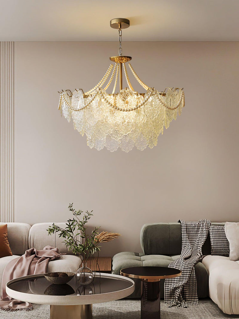 Pearls Glass Chandelier-DWHOME