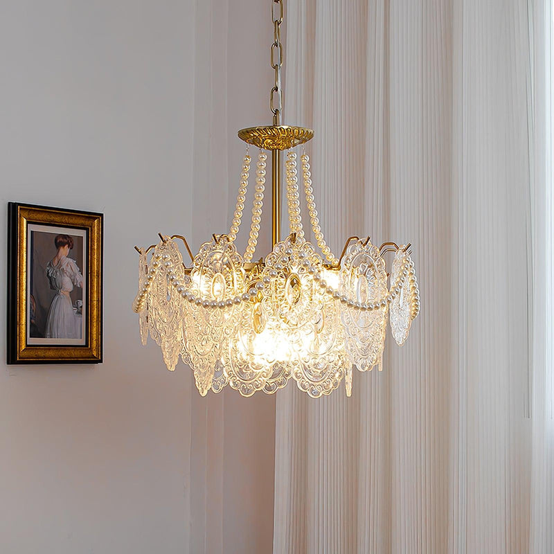 Pearls Glass Chandelier-DWHOME