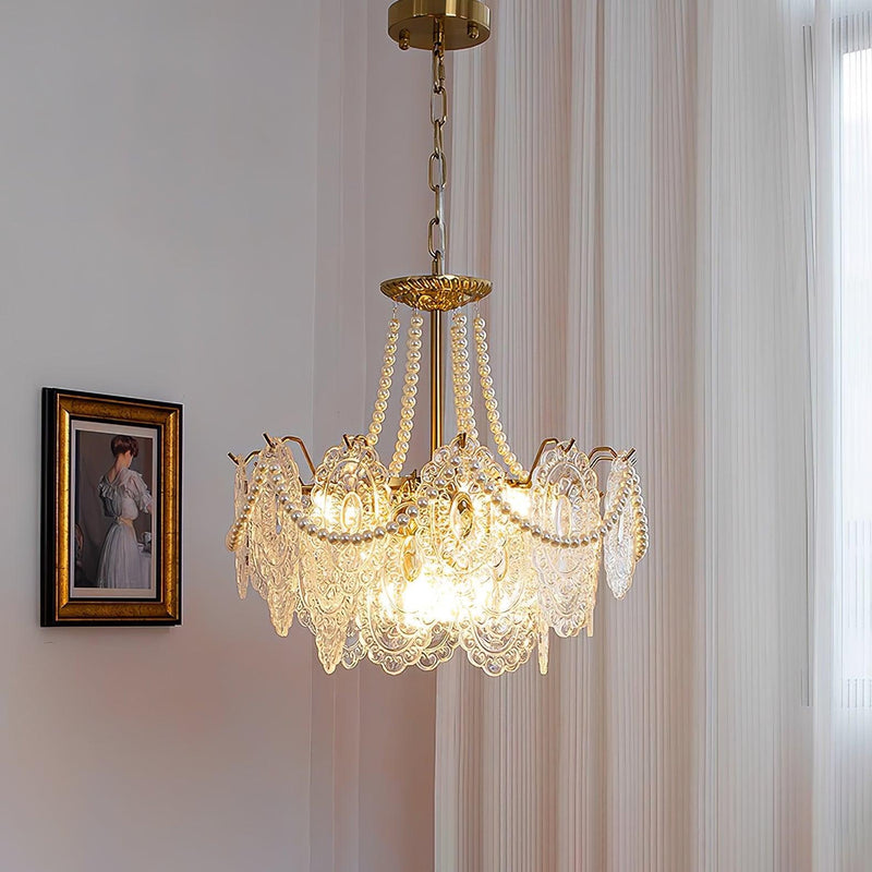 Pearls Glass Chandelier-DWHOME