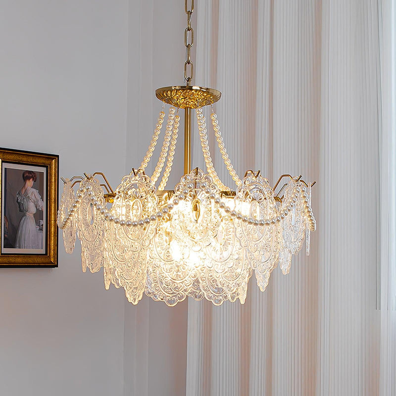 Pearls Glass Chandelier-DWHOME