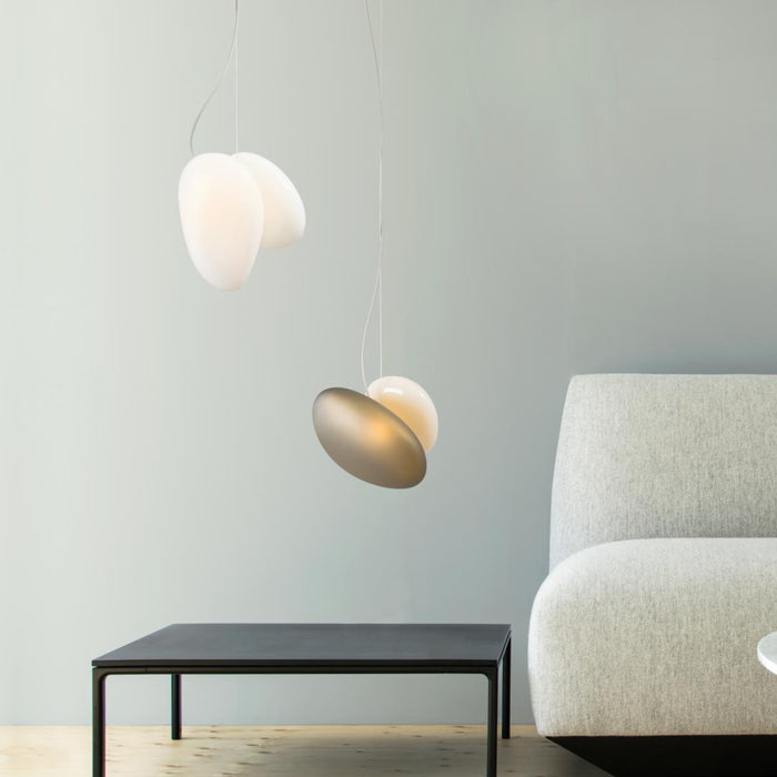 Translucent Frosted Glass Pendant Light.