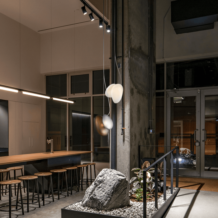 Translucent Frosted Glass Pendant Light.