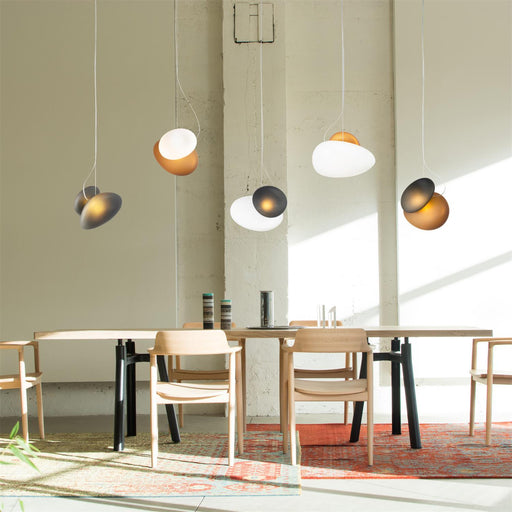 Translucent Frosted Glass Pendant Light.