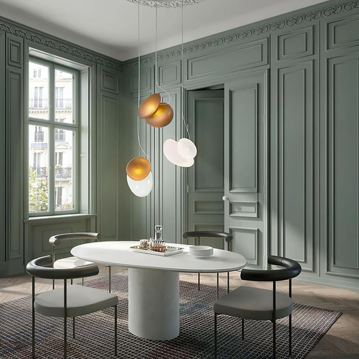 Translucent Frosted Glass Pendant Light.