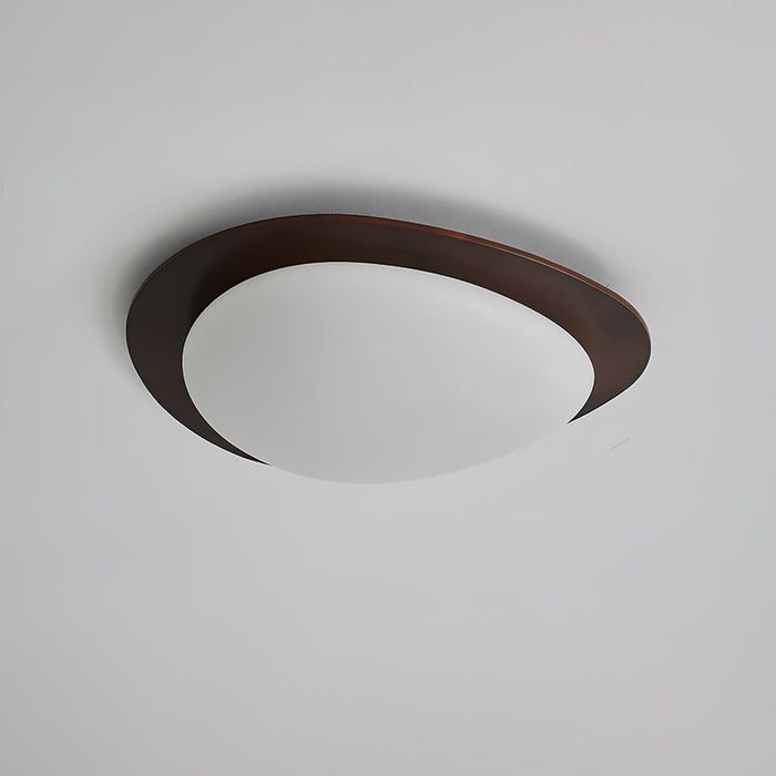 Pebble Walnut Ceiling Light.