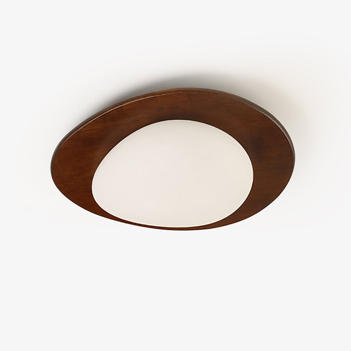 Pebble Walnut Ceiling Light.