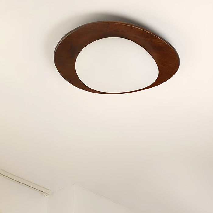 Pebble Walnut Ceiling Light.