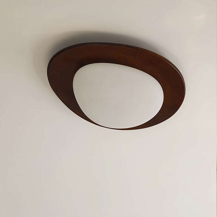 Pebble Walnut Ceiling Light.