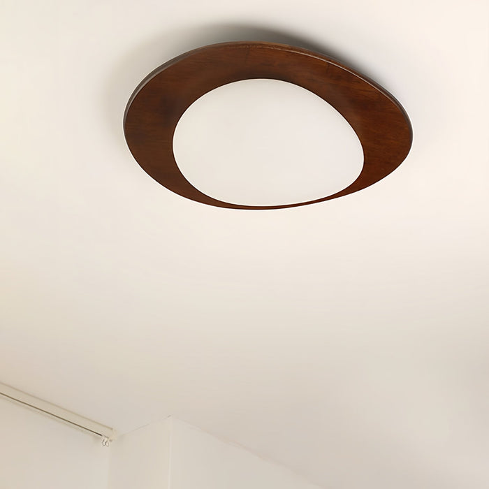 Pebble Walnut Ceiling Light.