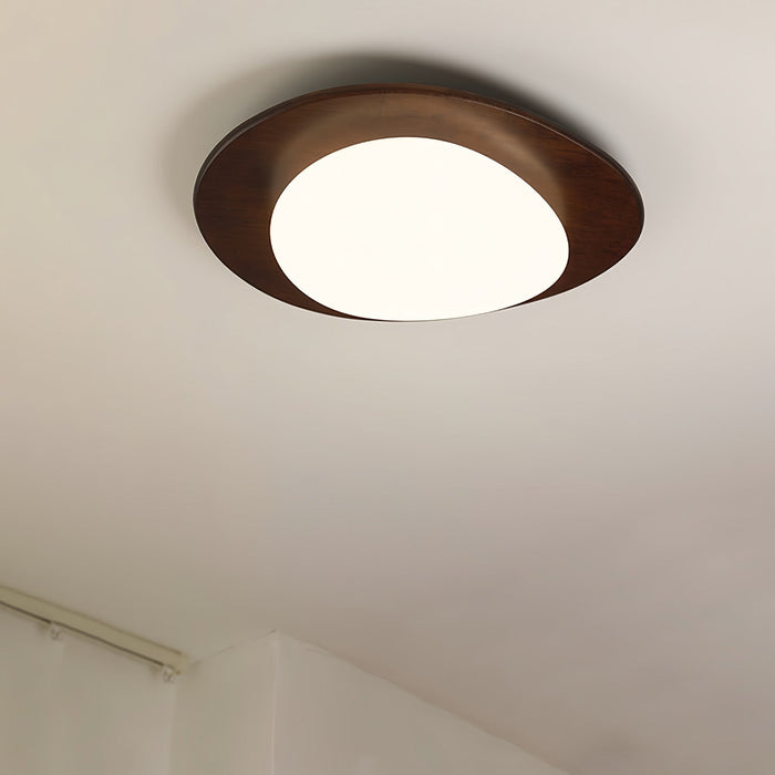 Pebble Walnut Ceiling Light.