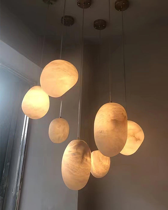 Pebbles Alabaster Pendant Lamp-DWHOME