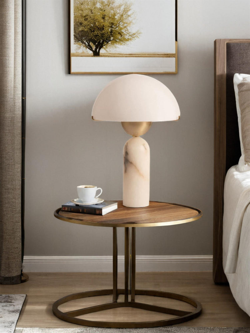 Peono Alabaster Table Lamp-DWHOME
