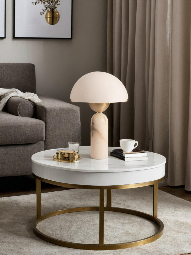 Peono Alabaster Table Lamp-DWHOME