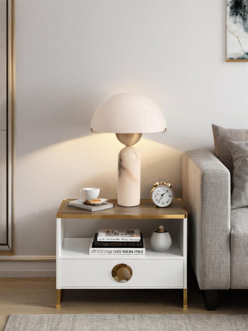 Peono Alabaster Table Lamp-DWHOME