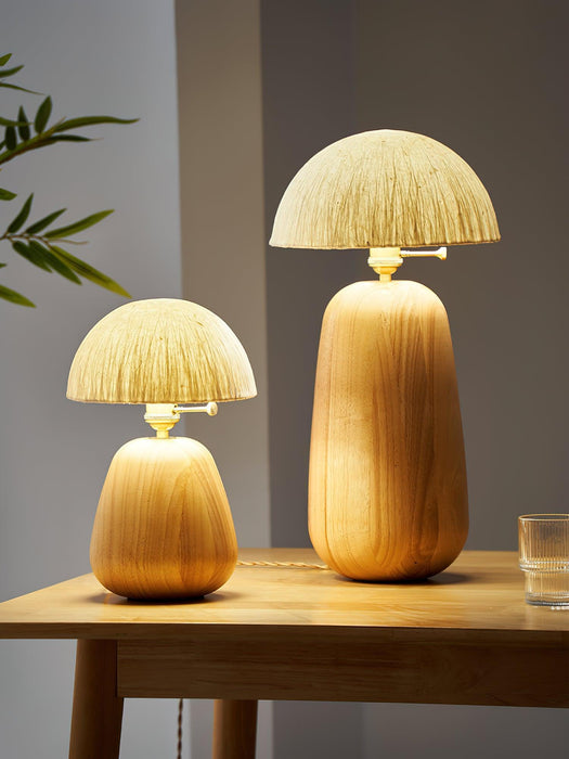 Percy Oak Table Lamp-DWHOME