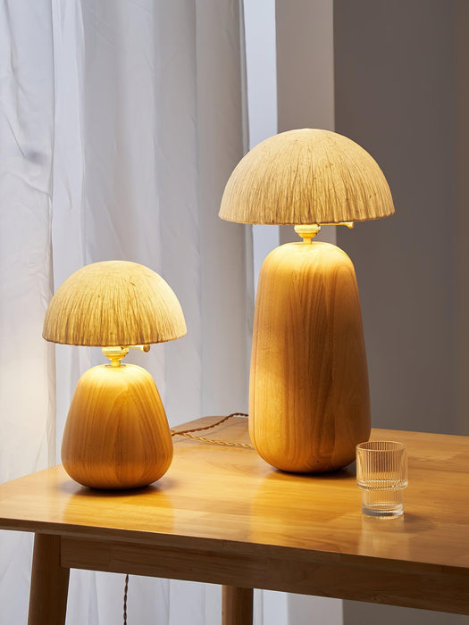 Percy Oak Table Lamp-DWHOME